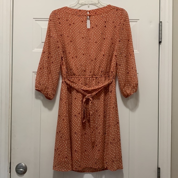 3/$15 Forever 21 salmon colored polka-dot dress size small - Picture 6 of 6